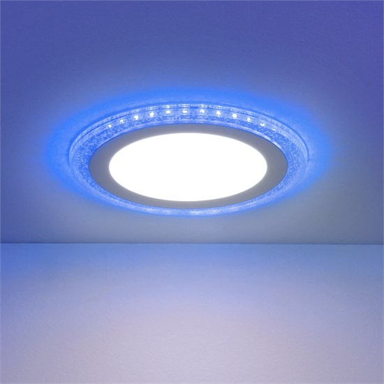DLR024 12+6W 4200K Blue Встраиваемый потолочный светодиодный светильник Elektrostandard DLR024 12+6W 4200K Blue - фото 619664