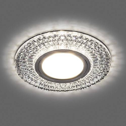 32991 CD943 с драйвером в комплекте 15LED*2835 SMD 4000K, MR16 50W G5.3, прозрачный, хром Светильник встраиваемый (уп.10/50шт.) FERON (Китай) 32991 - фото 619842