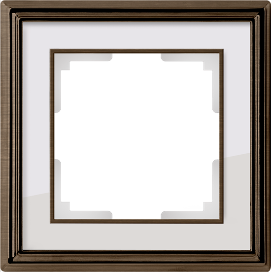 WL17-Frame-01 Palacio Рамка на 1 пост, бронза/белый (уп.5шт.) Werkel™ ВЫВЕДЕНА ИЗ АССОРТИМЕНТА a037682-1 - фото 619849