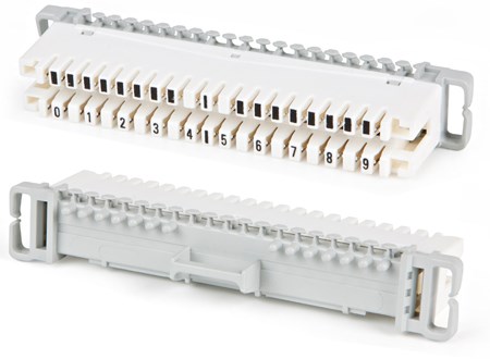 KR-PL-10-BRK-0 Плинт размыкаемый, на 10 пар, нормальнозамкнутый, маркировка 0-9 Hyperline KR-PL-10-BRK-0 - фото 619926