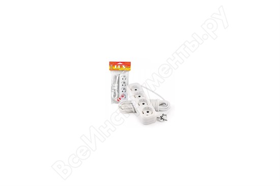 У4-Е-02 4-местный с з/к, 250В 16А, 2м Сетевой удлинитель (уп.30шт.) LUX 4606400414735 - фото 619997