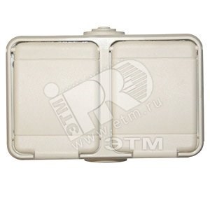 455400 Aqua-TOP Розетка двойная с заземлением IP44 бежевая (уп.5шт.) Schneider Electric ВЫВЕДЕНА ИЗ АССОРТИМЕНТА 455400 - фото 619998