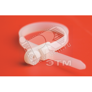 252200-S Стяжка 4.8x200 с монтажным отверстием белая (уп.100шт.) ДКС 252200-S - фото 620005