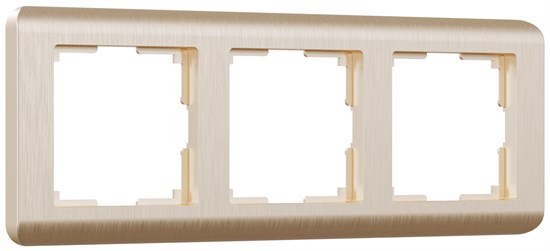 WL12-Frame-03 Stream Рамка на 3 поста шампань (уп.10шт.) Werkel™ a034613 - фото 620436