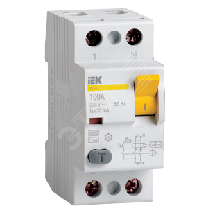 MDV10-2-016-100 УЗО ВД1-63 2Р 16А 100мА IEK® MDV10-2-016-100 - фото 620535