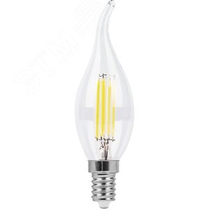 25960 LB-74 (9W) 230V E14 2700K C37 Filament Лампа светодиодная (уп.10/100шт.) FERON (Китай) 25960 - фото 620665
