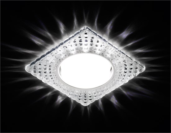 G231 CL/CH хром/прозрачный GX53+3W(LED WHITE) Светильник встраиваемый (уп.50шт.) Ambrella G231 CL/CH хром/прозрачны - фото 620694