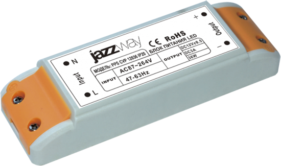 PPS-CVP12036 IP65 Блок питания для светод. лент 12V/3А 36W Jazzway герметичн. 697463 - фото 620760