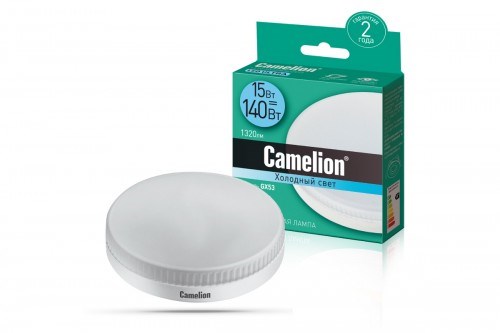 LED15-GX53/845/GX53 Светодиодная лампа 15Вт 220В (уп.10/100шт.) Camelion (Китай) LED15-GX53/845/GX53 - фото 620822