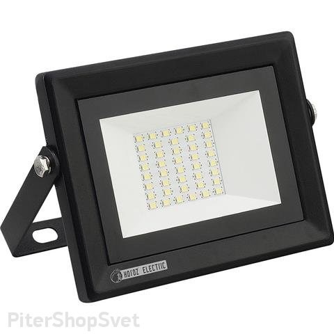 HRZ00002587 068-008-0030 Светодиодный прожектор 30W 6400K 220-240V, черный (уп.30шт.) HOROZ ELECTRIC HRZ00002587 - фото 620852