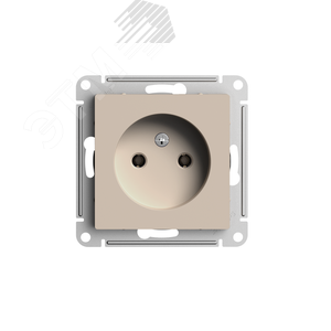 ATN001241 AtlasDesign Механизм розетки 1 гнездо без заземления, песочный (уп.5шт.) Systeme Electric (Россия) ATN001241 - фото 620856