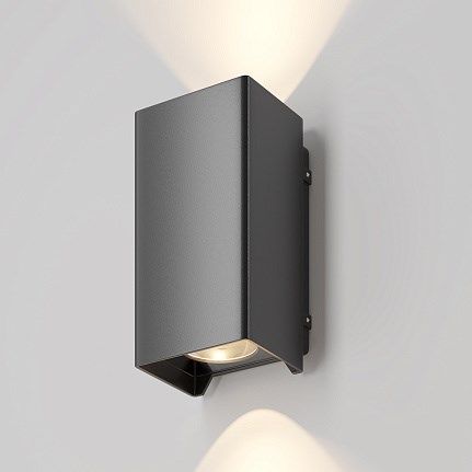 O570WL-L10B3K Коллекция Outdoor серия Shell Бра 8W 3000К IP54 Черный Maytoni Elegant O570WL-L10B3K - фото 621060