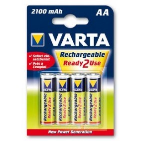 56706.101.404 Аккумулятор LongLife Ready2Use R6 2100mAh Ni-MH AA BL4, блистер 4шт. (уп.40/200шт.) Varta 56706.101.404 - фото 621083
