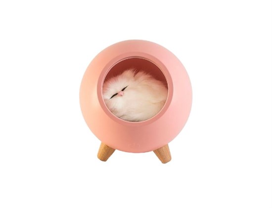 ЛЮЧИЯ 129 Ночник "Котенок в домике" розовый аккум. св/диодный 1.2W, диммер, сенс. упр., настольный ВЫВЕДЕН ИЗ АССОРТИМЕНТА 4606400512325 - фото 621108