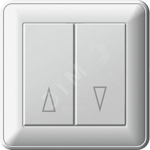 VS416-253-18 Wessen 59 Двухклавишный выключатель с механич. блокировкой для жалюзи, в сборе, белый (уп.10шт.) VS416-253-18 - фото 621214