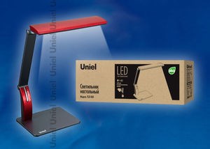 TLD-503 Red/LED/546Lm/5000K/Dimer/USB Лампа настольная св/д. Цвет красный (уп.6шт.) UNIEL TLD-503 Red/LED/546Lm/500 - фото 621261
