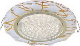 FM53RNECH Ecola GX53 H4 5310 Glass Стекло Круг хром-хром (зеркальный) 38x126 (к+) Светильник встраиваемый (уп.10/50шт.) FM53RNECH - фото 621279