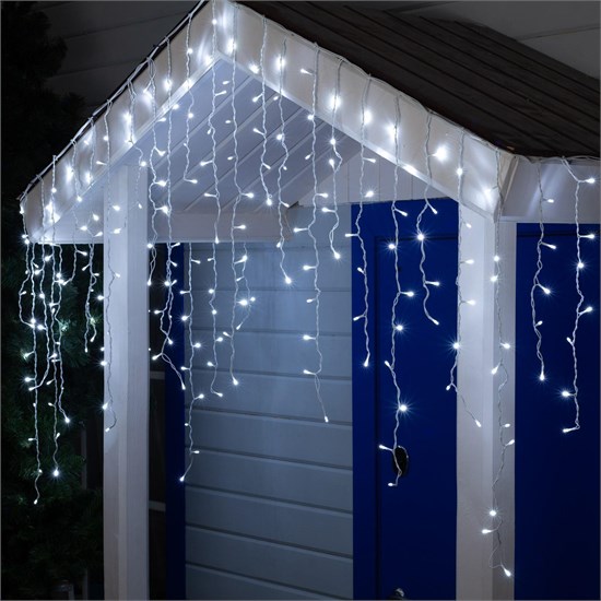 2361653 Гирлянда «Бахрома» 3 × 0.9 м, IP44, УМС, белая нить, 232 LED, свечение белое, 220 В Luazon Lighting 2361653 - фото 621282
