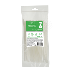 IMT46262 Multifix Thorsman Стяжка P6.6 стандартная, белая устойчивая к УФ-излучению, 4,8х200мм (уп.100шт.) Schneider Electric IMT46262 - фото 621297