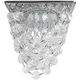 FR53RVECB Ecola GX53 H4 5358 Glass Cветильник встраиваемый Прозрачный/Хром (уп.5/30шт.) FR53RVECB - фото 621315