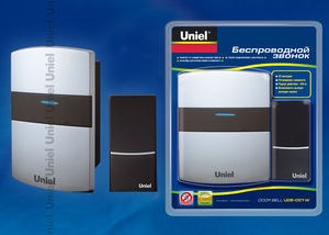 UDB-001W-R1T1-32S-100M-SL Звонок дверной беспроводной серебристый (уп.40шт.) UNIEL UDB-001W-R1T1-32S-100M-SL - фото 621488