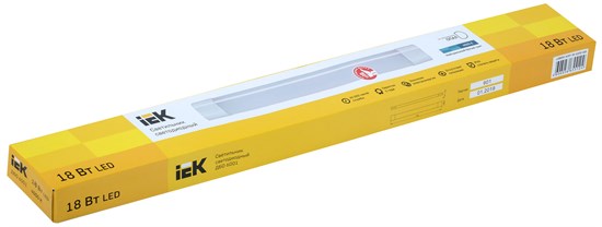 LDBO0-6001-18-4000-K01 Светильник светодиодный линейный ДБО 6001 18Вт 4000К IP40 600мм опал IEK LDBO0-6001-18-4000-K01 - фото 621538