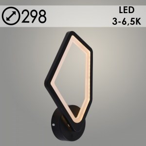 LI8463/1 BK Бра черный LED 24W 3000-6500K d298, HN23 Росток 988371411 - фото 621653