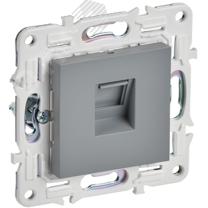 SK-K10-1-K03 Skandy Механизм розетки компьютерной RJ45 Cat.5e, серый (уп.10шт.) IEK® (Китай) SK-K10-1-K03 - фото 621787