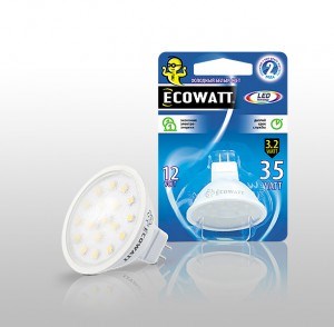 ECOWATT MR16 12B 3.2(35)W 4000K GU5.3 Лампа светодиодная ECOWATT MR16 12B 3.2(35)W - фото 621896