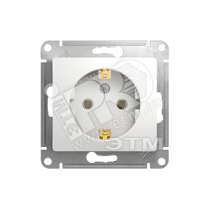 GSL000143 Glossa Механизм розетки 1 гнездо с заземлением, белая (уп.20шт.) Systeme Electric (Россия) GSL000143 - фото 621910