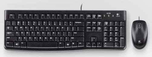 MK120 Клавиатура + мышь клав:черный мышь:черный/серый USB проводной Logitech MK120 - фото 621976