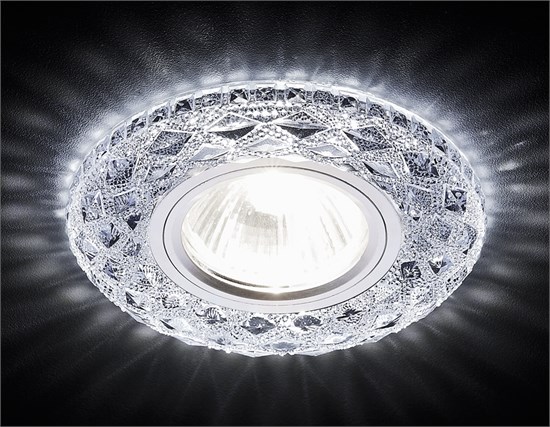 S288 CH хром/прозрачный/MR16+3W (LED WHITE) Светильник встраиваемый (уп.50шт.) Ambrella Light 4627094357818 - фото 622020
