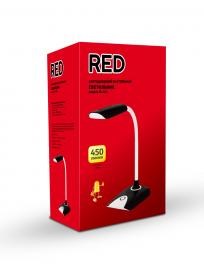 RED EL-060 черный Светильник настольный св/диод. 5W 4500K 450лм  4606400625087 - фото 622123