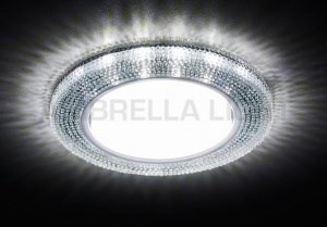 G290 CH хром/прозрачный GX53+3W(LED WHITE) Светильник встраиваемый (уп.50шт.) Ambrella Light 4627094358860 - фото 622127