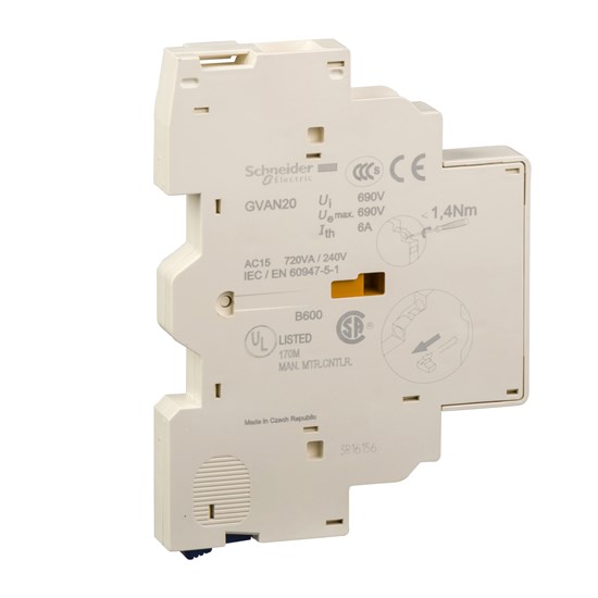 GVAN11 Контакт дополнительный для GV2 1НО+1НЗ (уп.10шт/60шт.) Schneider Electric GVAN11 - фото 622131