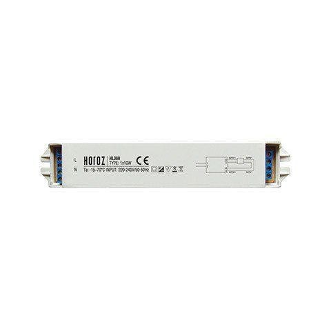HRZ00001281 090-001-0010 HL380 Электронный балласт 1х10W 220-240V HOROZ ELECTRIC HRZ00001281 - фото 622272