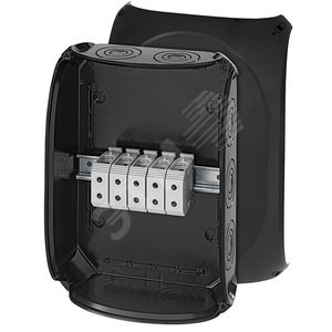 KF 5050 B Коробка клеммная 5 положений до 50мм² 255х355х122мм IP66/67 черная стойкая к УФ HENSEL (Германия) 62000080 - фото 622417