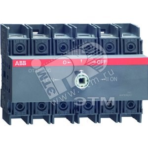1SCA105037R1001 OT125F3C Реверсивный рубильник до 125А 3-полюсный на DIN-рейку (без ручки) ABB 1SCA105037R1001 - фото 622419