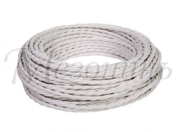 GE72100-01 Ретро провод TV+Internet, цвет- белый (бухта 45м.) МезонинЪ GE72100-01 - фото 622425