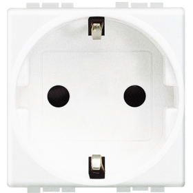 N4141 LivingLight Механизм розетки 1 гнездо с заземлением и шторками, белый Bticino (Legrand) N4141 - фото 622548
