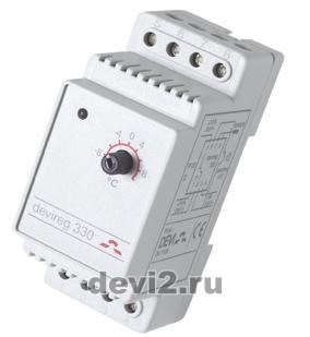 140F1070/19113600/19113700 Devireg™ 330 Терморегулятор электронный с диапазоном температур от -10° до +10°C с датчиком на проводе DEVI (Дания) 19113600 - фото 622551