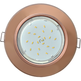 FA53RNECH Ecola GX53 H4 5310 Glass Стекло Круг черненая медь-янтарь 38x126 (к+) Светильник встраиваемый (уп.10/50шт.) FA53RNECH - фото 622740