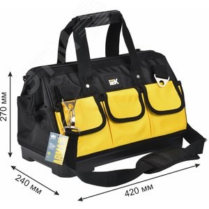 A2L5-BG12-03-K02 ARMA2L 5 BG-03 Сумка монтажника с пластиковым дном IEK® A2L5-BG12-03-K02 - фото 622752