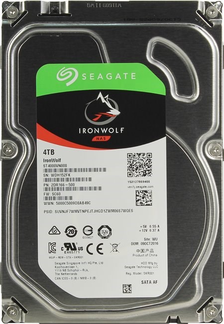 HDD Sata-III Seagate IronWolf 6000Gb, 5900rpm, 64mb buffer (ST4000VN008) ST4000VN008 - фото 622766