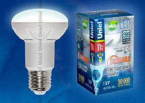 LED-R63-11W/NW/E27/FR/DIM Palazzo Лампа светодиодная диммир., белый свет (уп.50шт.) UNIEL LED-R63-11W/NW/E27/FR/DIM - фото 622826