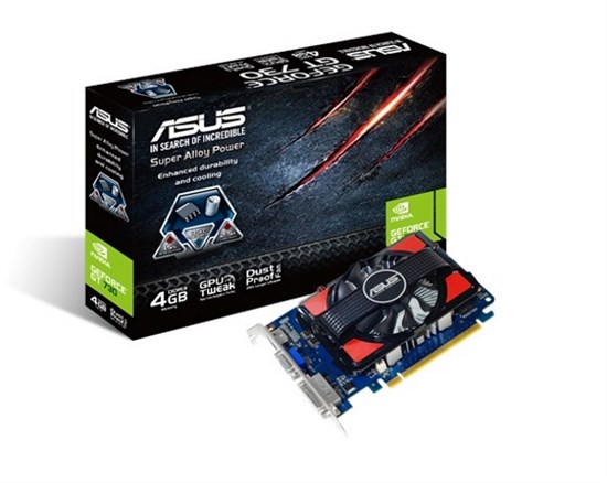 Видеокарта ASUS GT730-4GD3 VGA,DVI,HDMI,4G DDR3 ; 90YV06M0-M0NA00 GT730-4GD3 - фото 622866