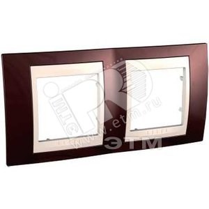 MGU6.004.567 Unica Хамелеон Рамка, 2 места, песчаный/бежевая (уп.5шт.) Schneider Electric MGU6.004.567 - фото 622922