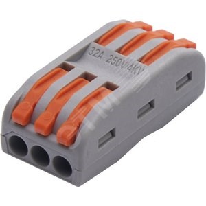 39036 LD222-423 Клемма монтажная 6х0,08-2,5/4мм² (для многопроволочной жилы) (уп.25шт.) Stekker (Китай) 39036 - фото 623010