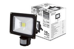 SQ0336-0246 Прожектор светодиодный СДО10-2-Н-Д (с датчиком) 10Вт, 6500К, черный, народный (уп.30шт.) TDM SQ0336-0246 - фото 623064