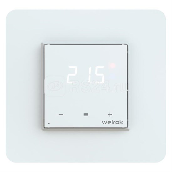 Welrok оz Терморегулятор встраиваемый, цифровой, с Wi-Fi, белый Welrok (Россия) Welrok оz - фото 623125